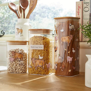 Glass Jar & Push Bamboo Lid 1L Buttercup Farm