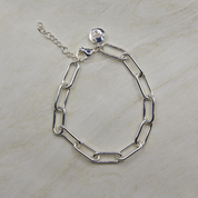 Chunky Paperclip Bracelet Silver