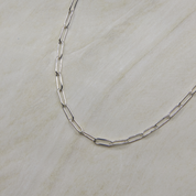 Paperclip Necklace Silver