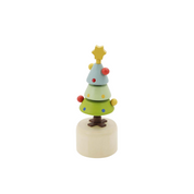 Wooden Dancing Push Puppet Christmas Tree