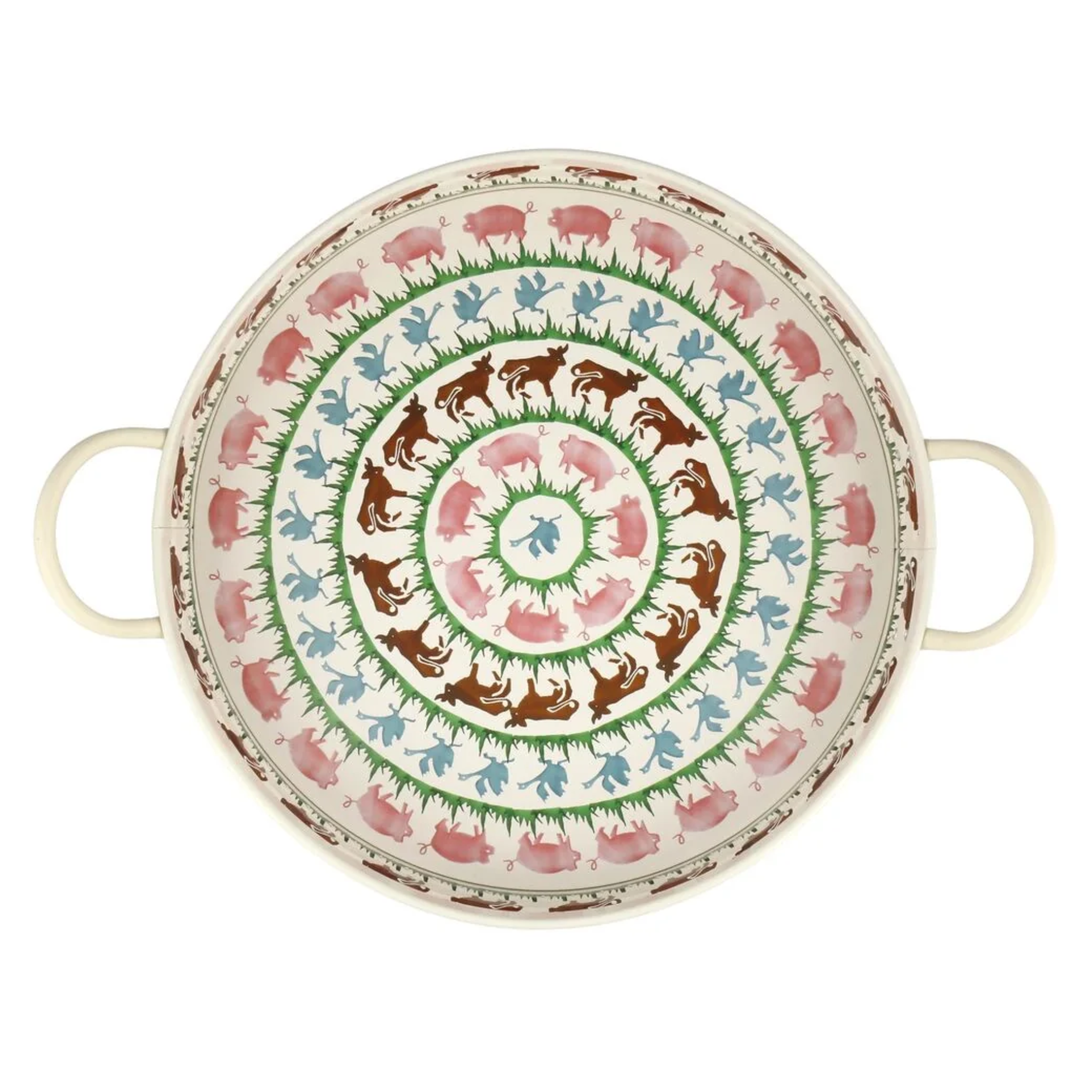 Large Metal Handle Tray Farmyard