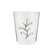 Botanical Icons Wax Flower Glass Tumbler