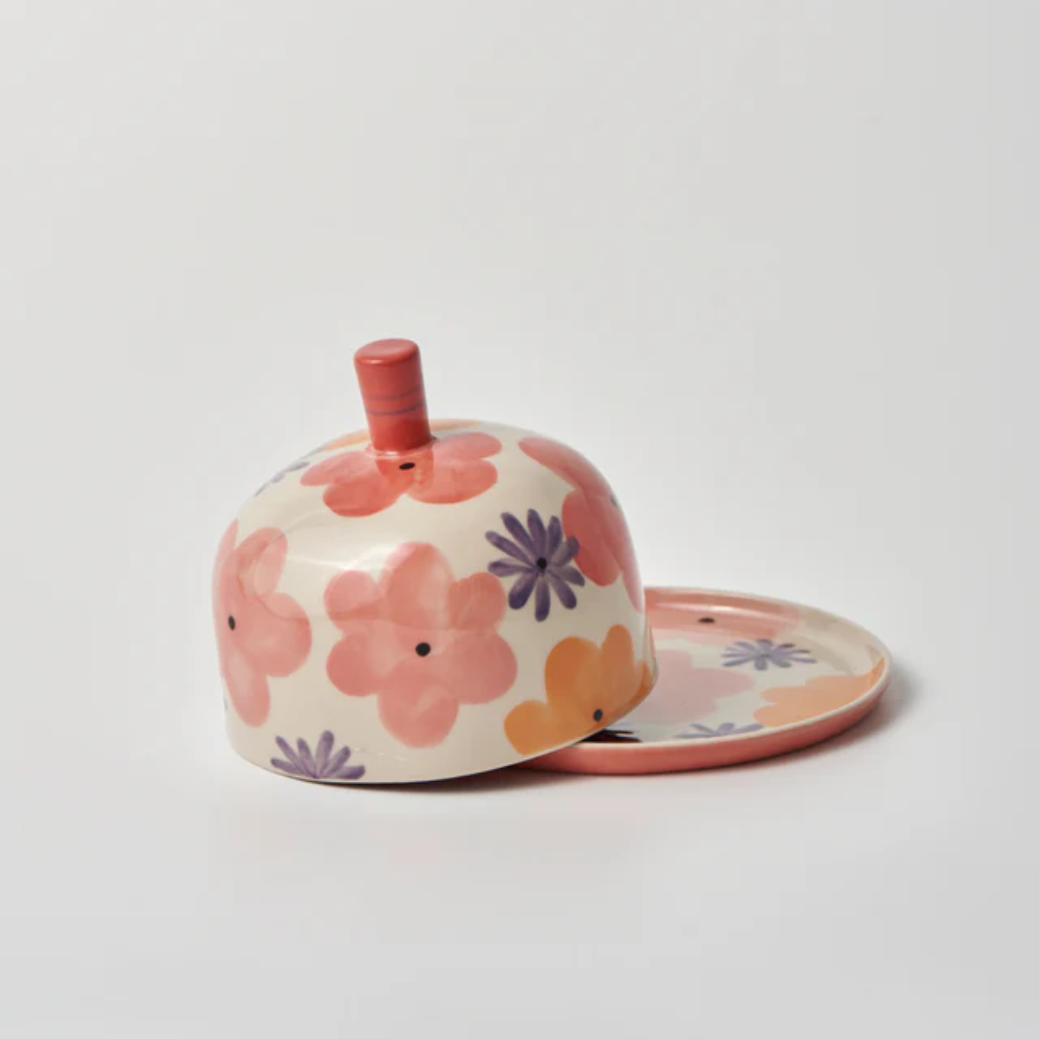 Ditsy Butter Dish Pink