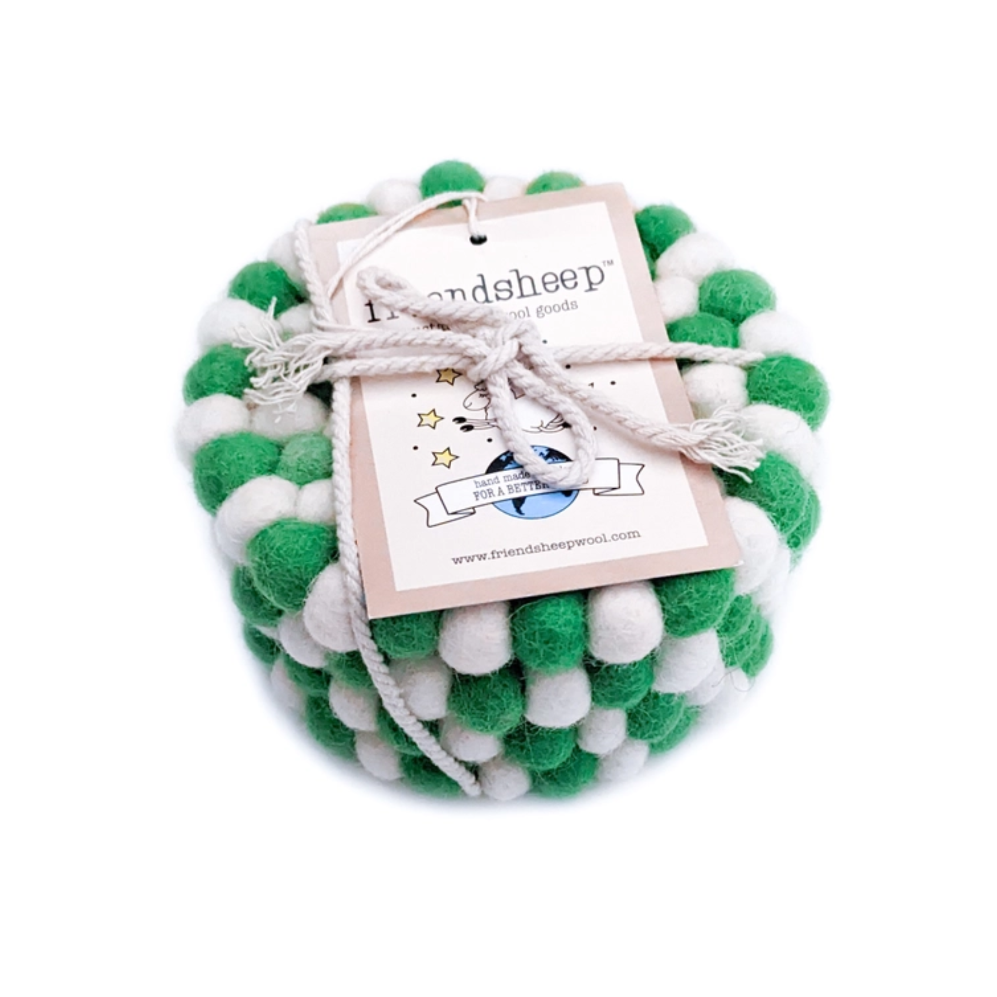 Set Of 4 Eco Coasters Peppermint