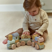 Safari Friends Wooden Block Train