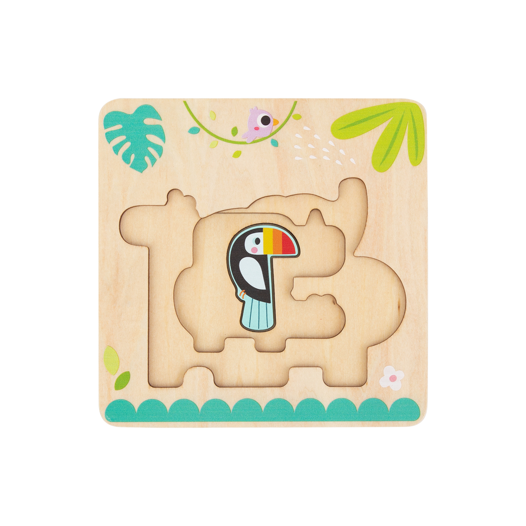 Multi-Layered Jungle Animal Puzzle
