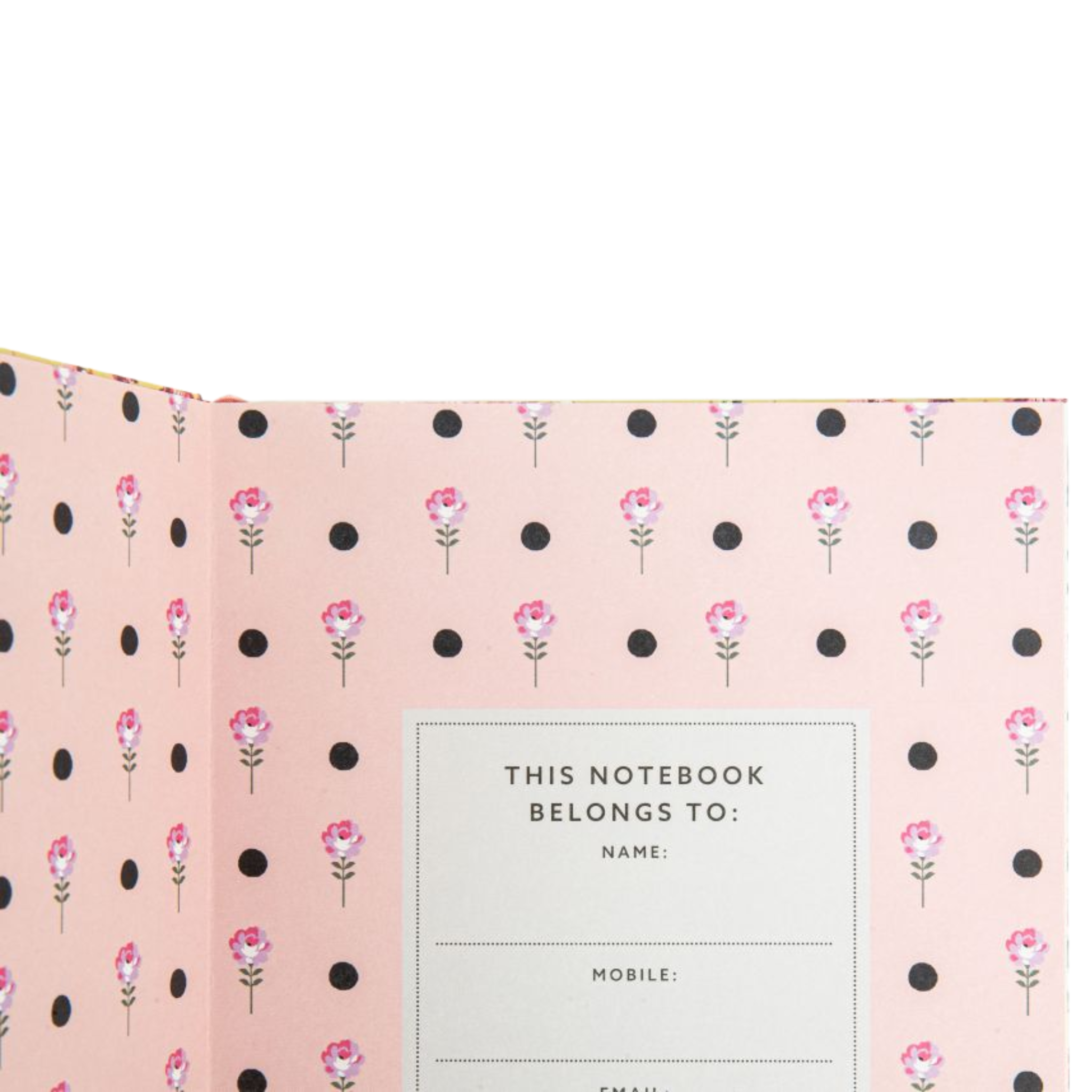 A5 Hard Cloth Cover Notebook Floral Fancy