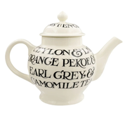 Black Toast 4 Mug Teapot
