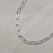 Chunky Paperclip Necklace Silver