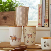 Bamboo Canister Buttercup Farm Animals Sage