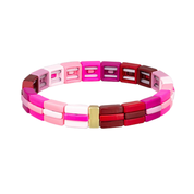 Pink Slim Tile Bracelet