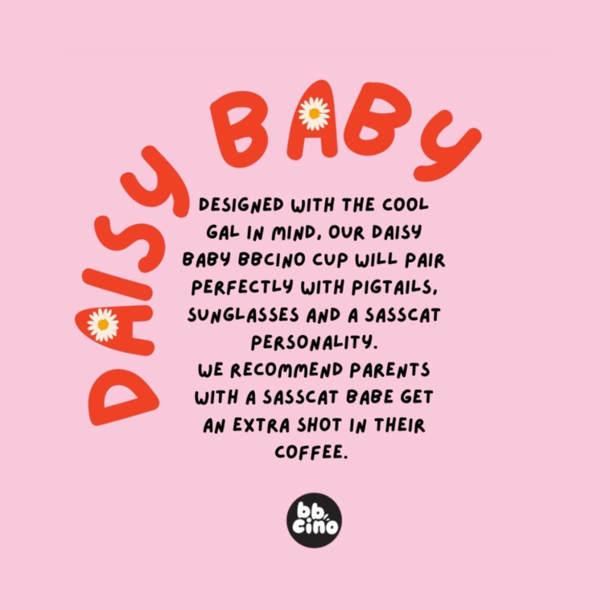 Reusable BambinoCino Bamboo Cup Daisy Baby (240ml)