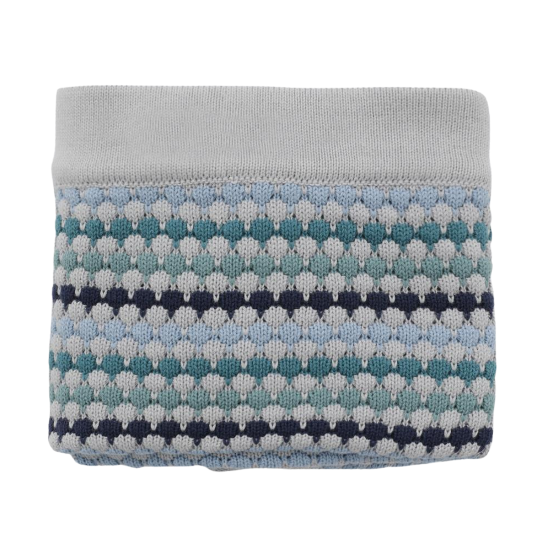 Confetti Stripe Baby Blanket Blue