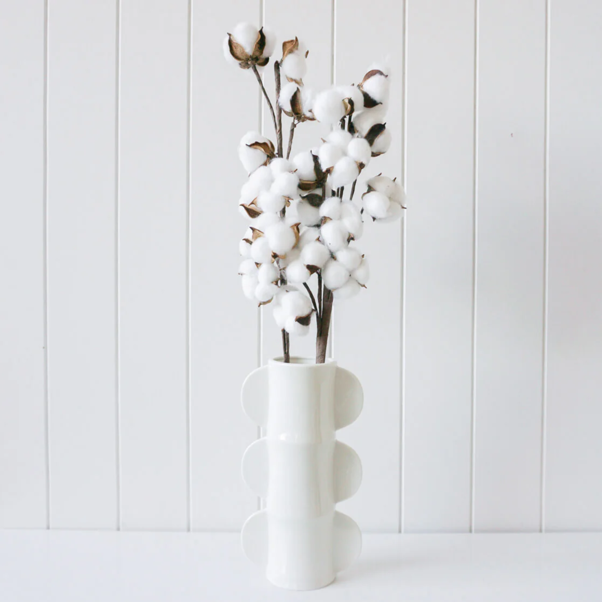 Snow Pea Vase White