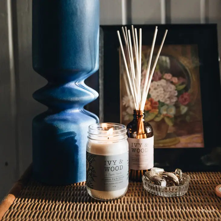 Botanical Bamboo, Fig & Vetiver Scented Candle