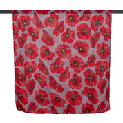 Grey Large Poppy Scarf