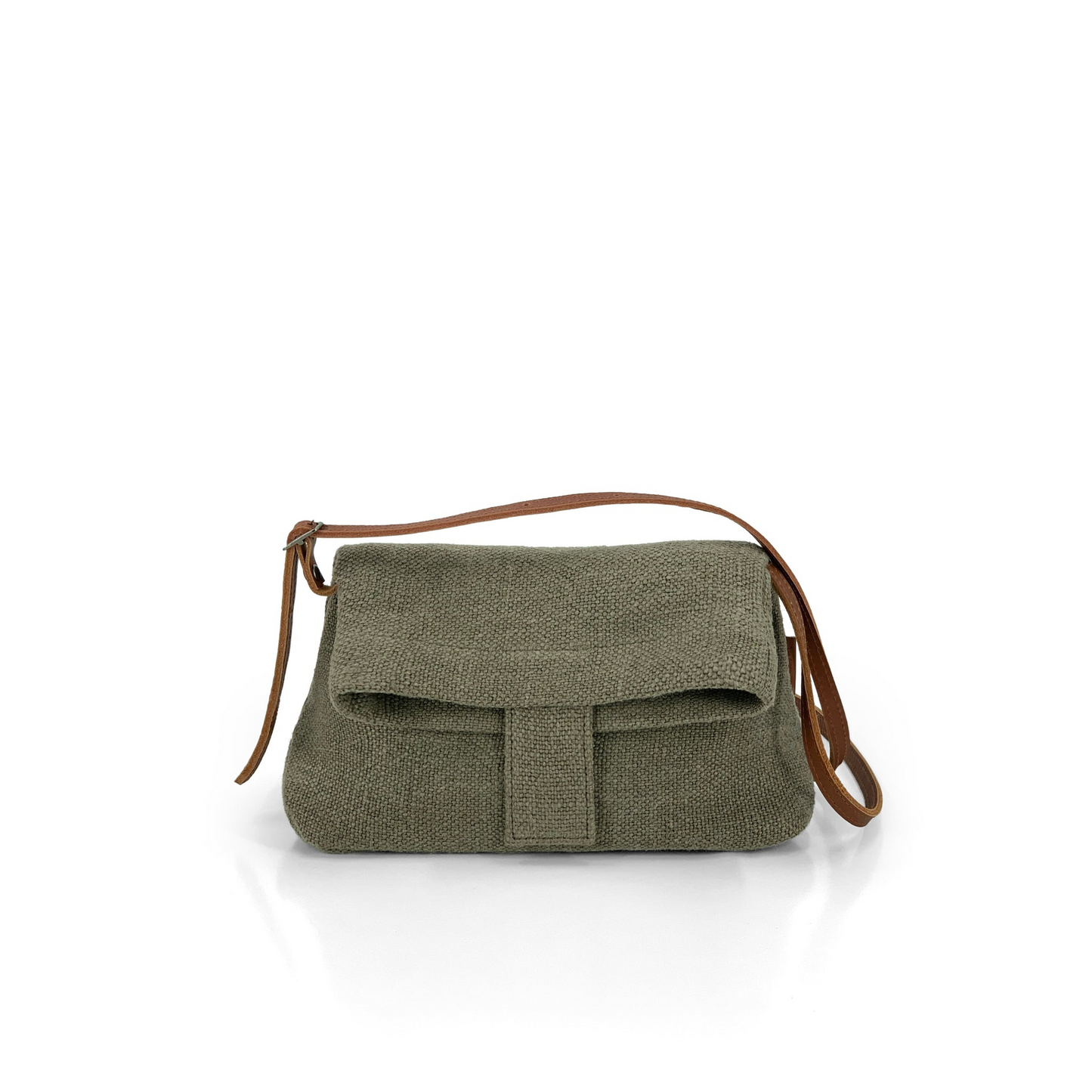 Natural Cross Body Bag Green