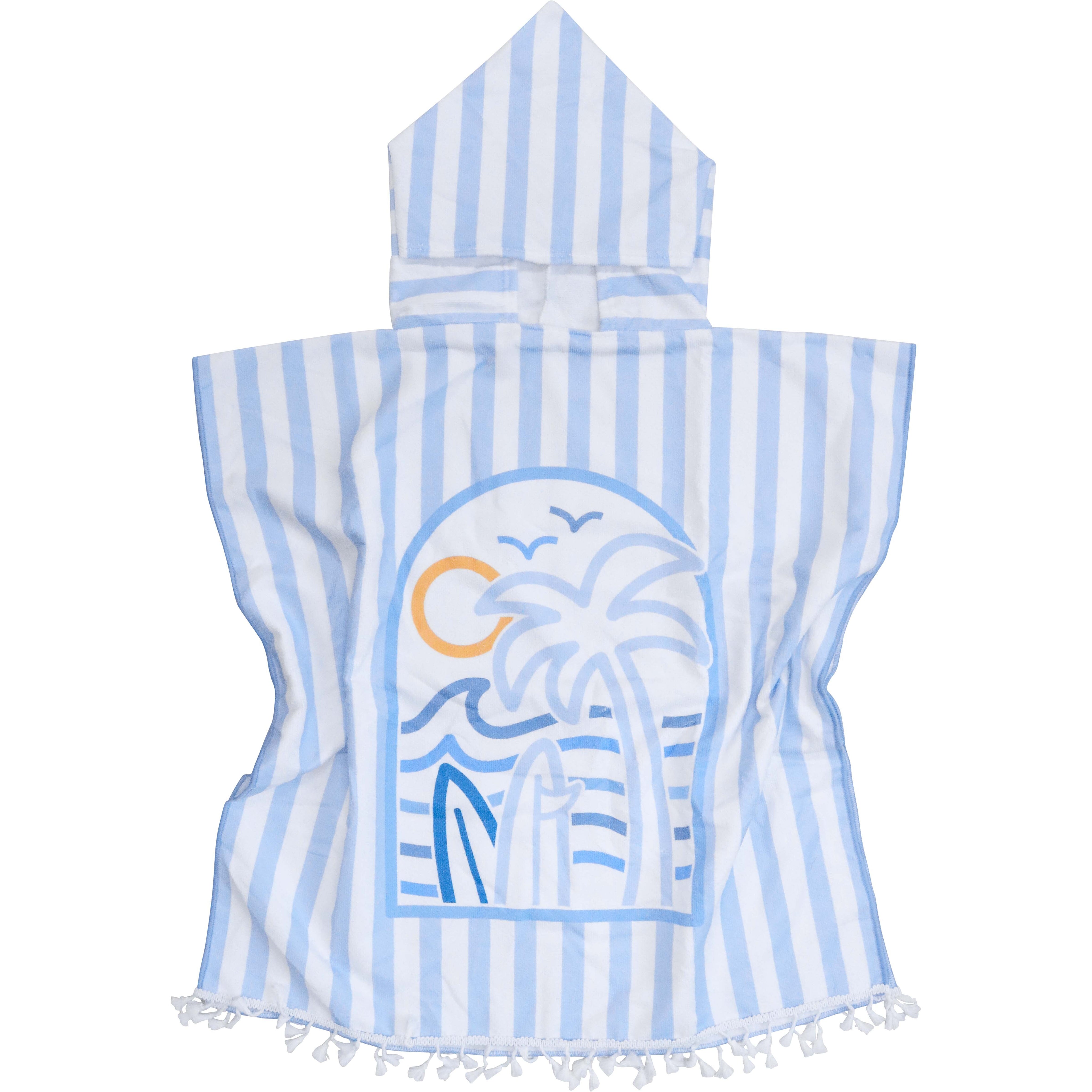 Kids Towel Poncho & Bag Summer Blues