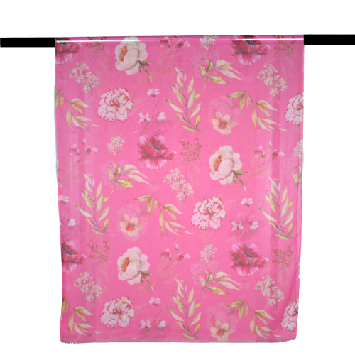 Pink Watercolour Flowers Scarf