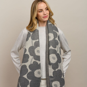 Grey Tall Poppy Scarf
