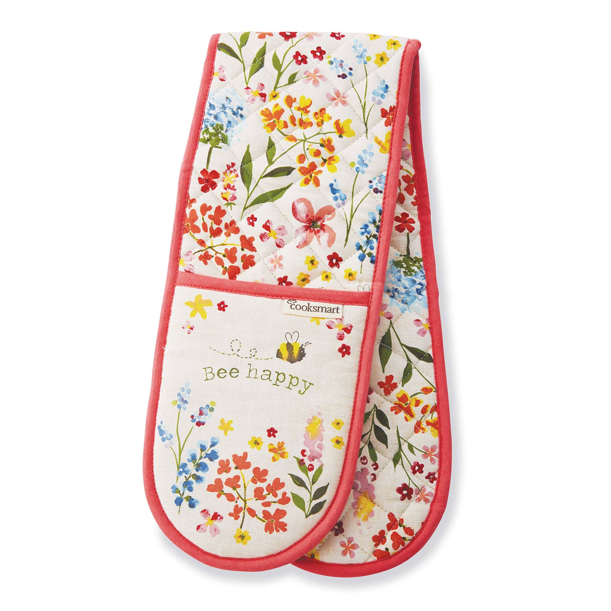 Double Oven Glove Bee Happy