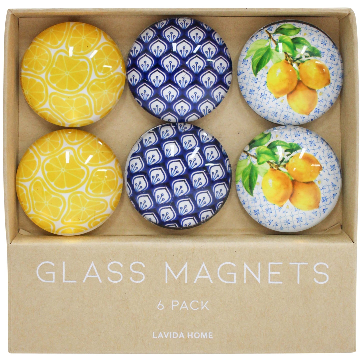 Glass Magnets Set Lemon Zest