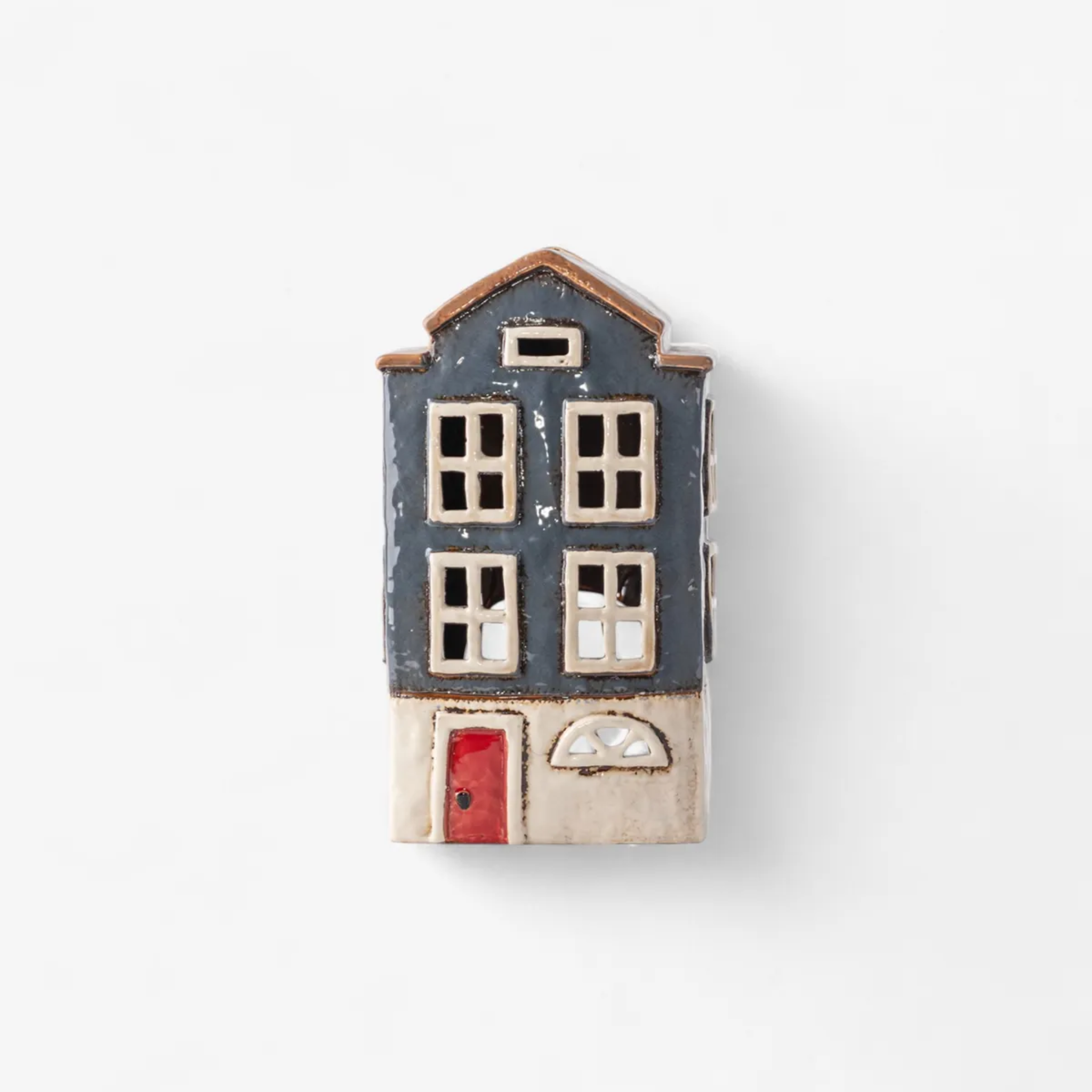 Alsace Tea Light House Nordic Navy