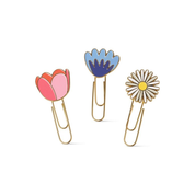 Set Of 3 Paperclips Floral