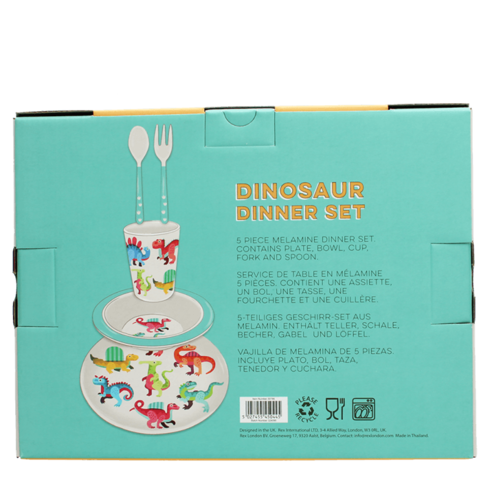 Melamine Dinner Set Of 5 Baby Dino