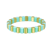 Green Scalloped Tile Bracelet