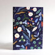 Dark Blue Garden Journal Notebook