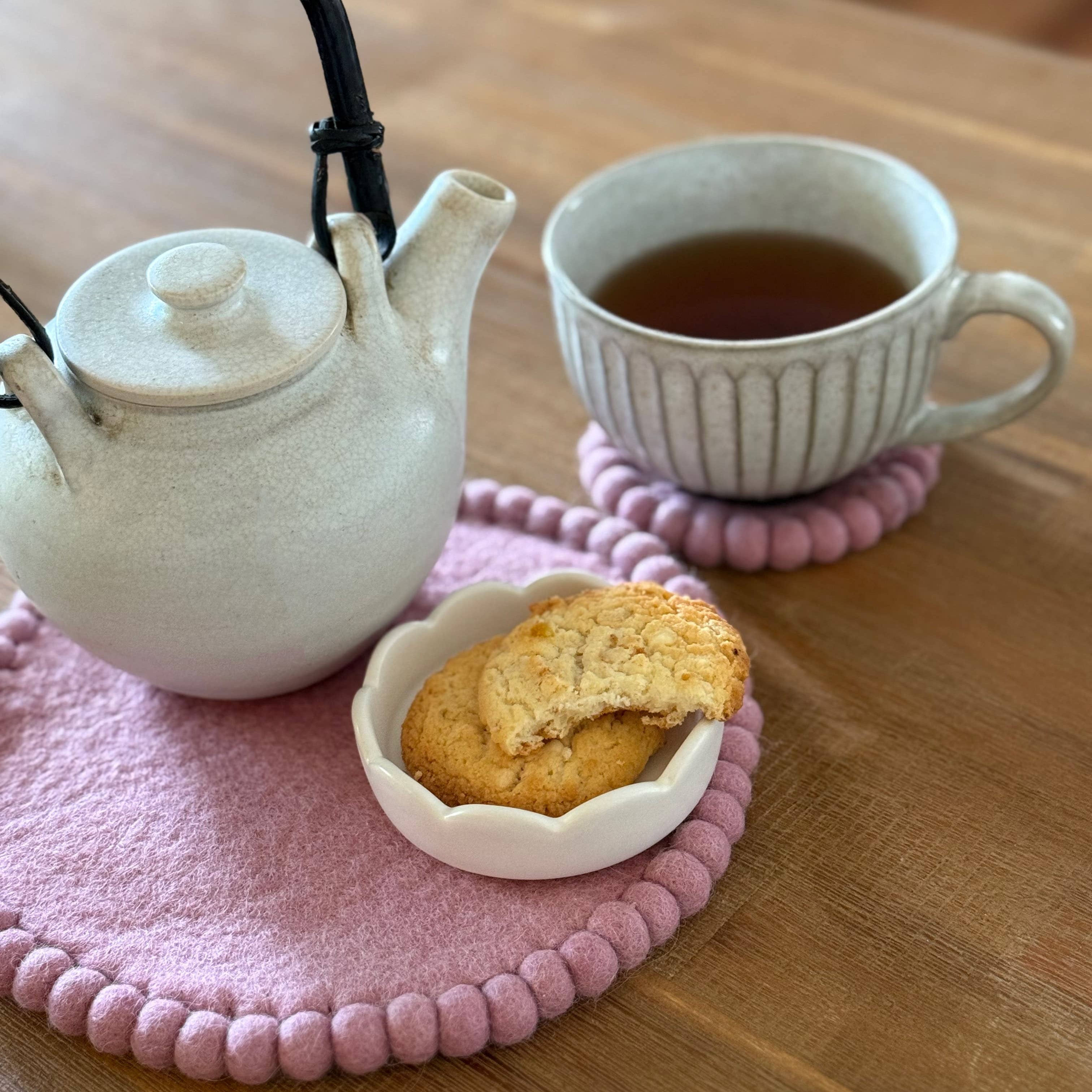 Felt Trivet Set Vintage Rose
