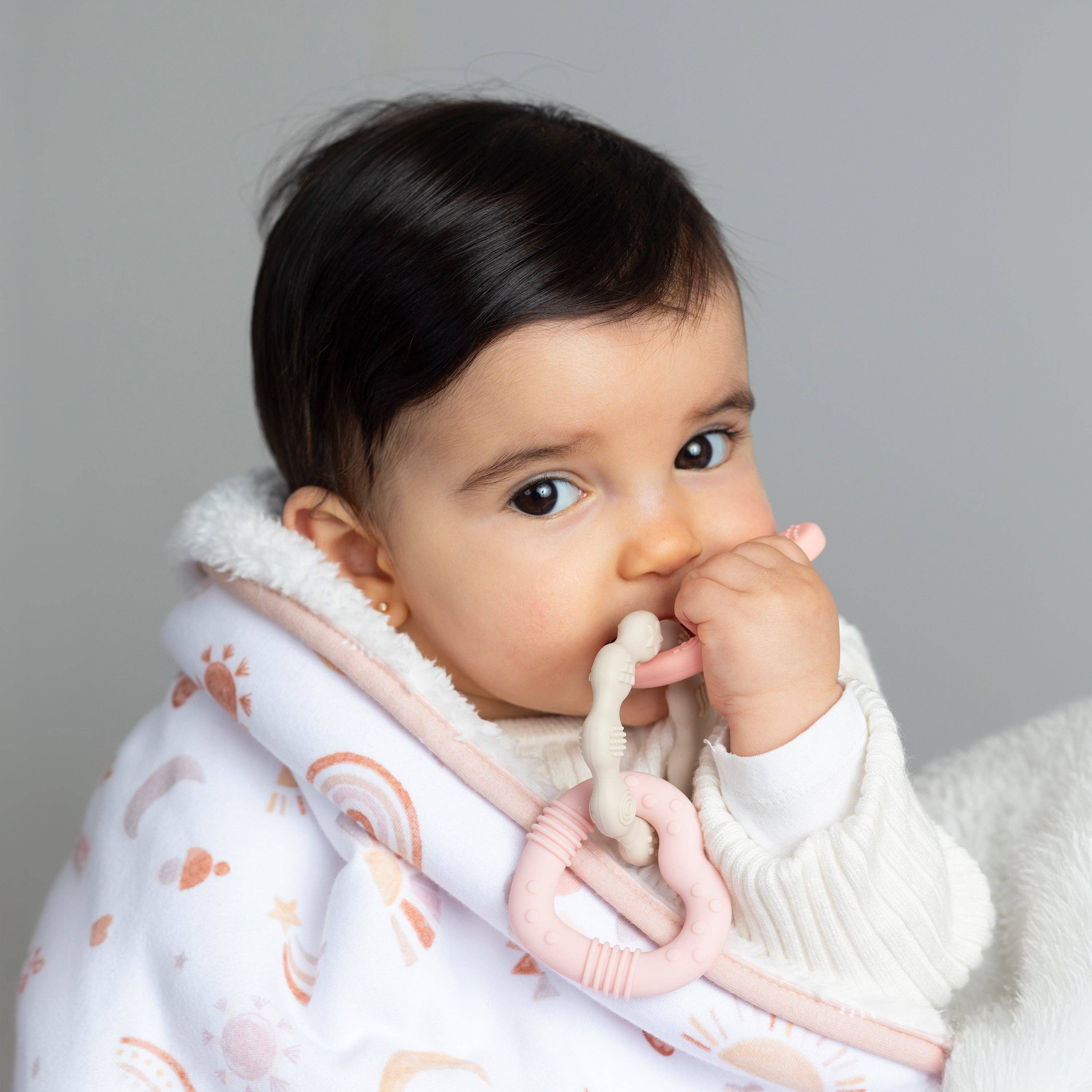Silicone Bunny Teether Pink
