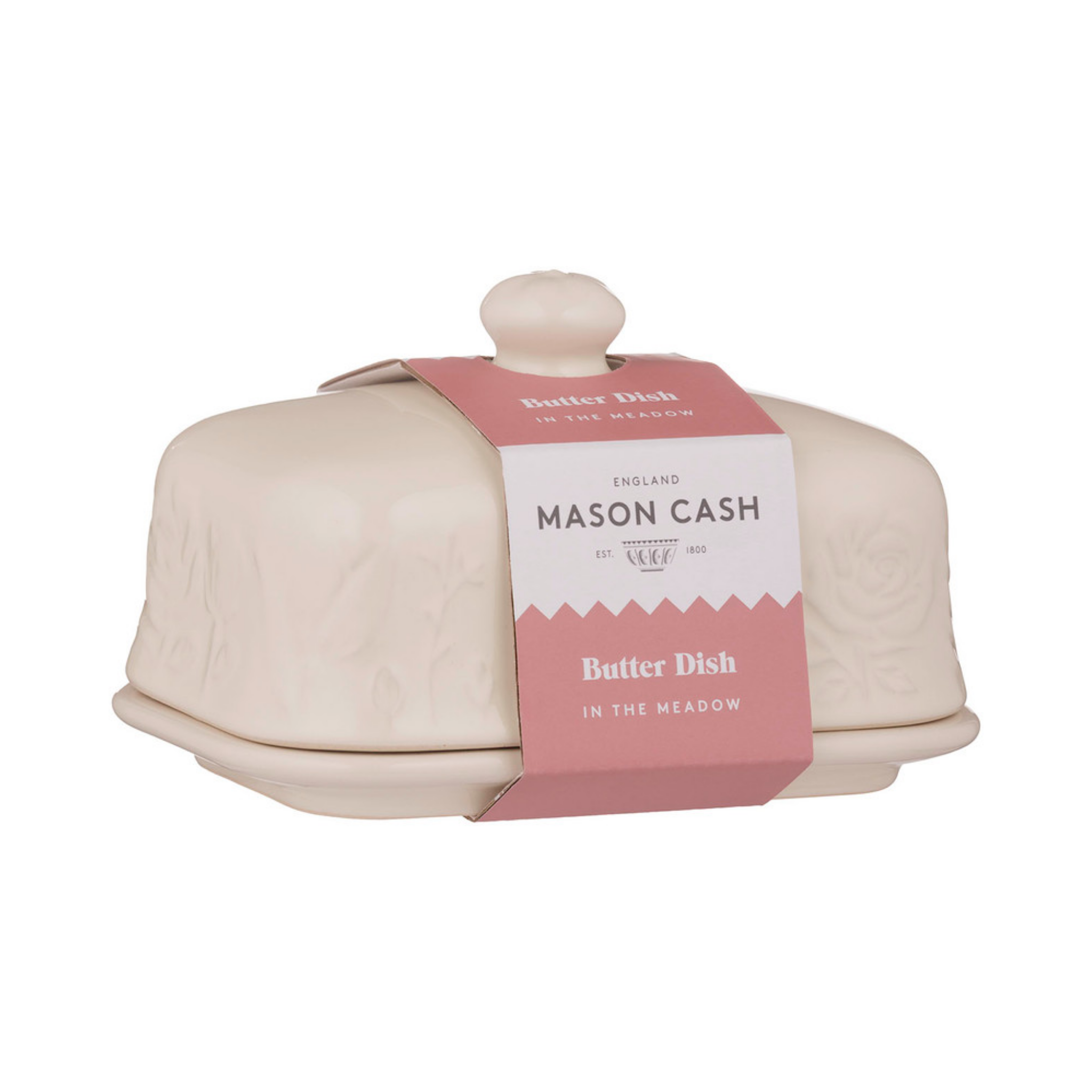 In The Meadow Cream Butter Dish