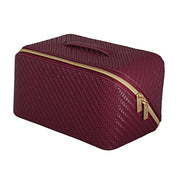 Herringbone Beauty Bag Medium Plum