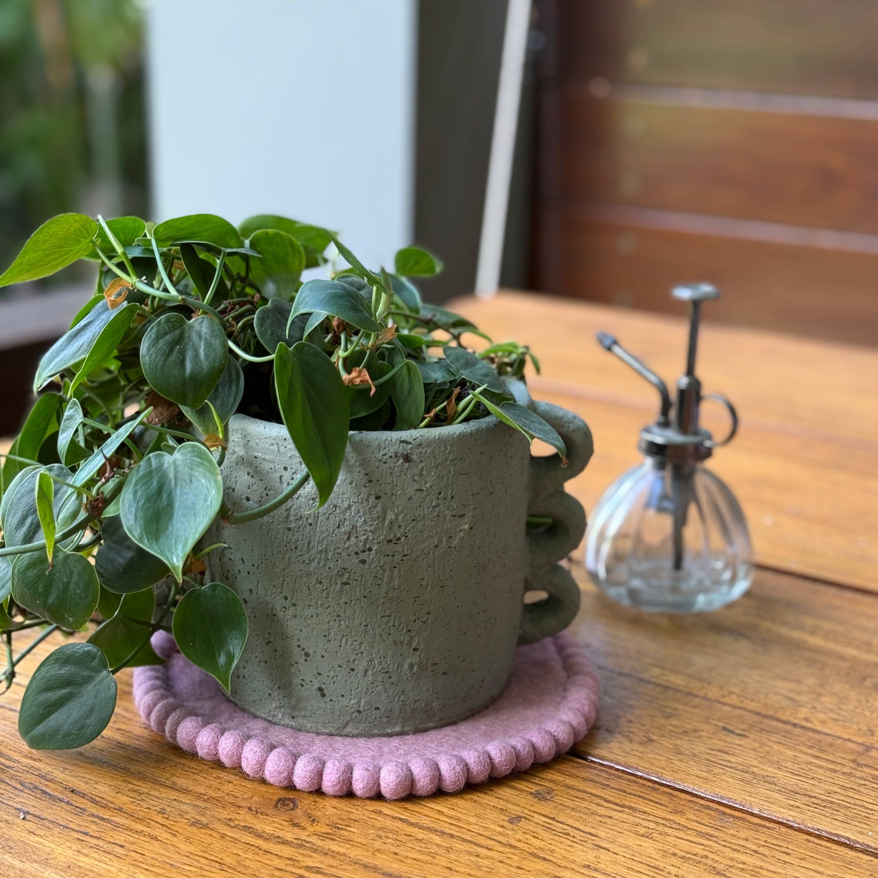 Felt Trivet Set Vintage Rose
