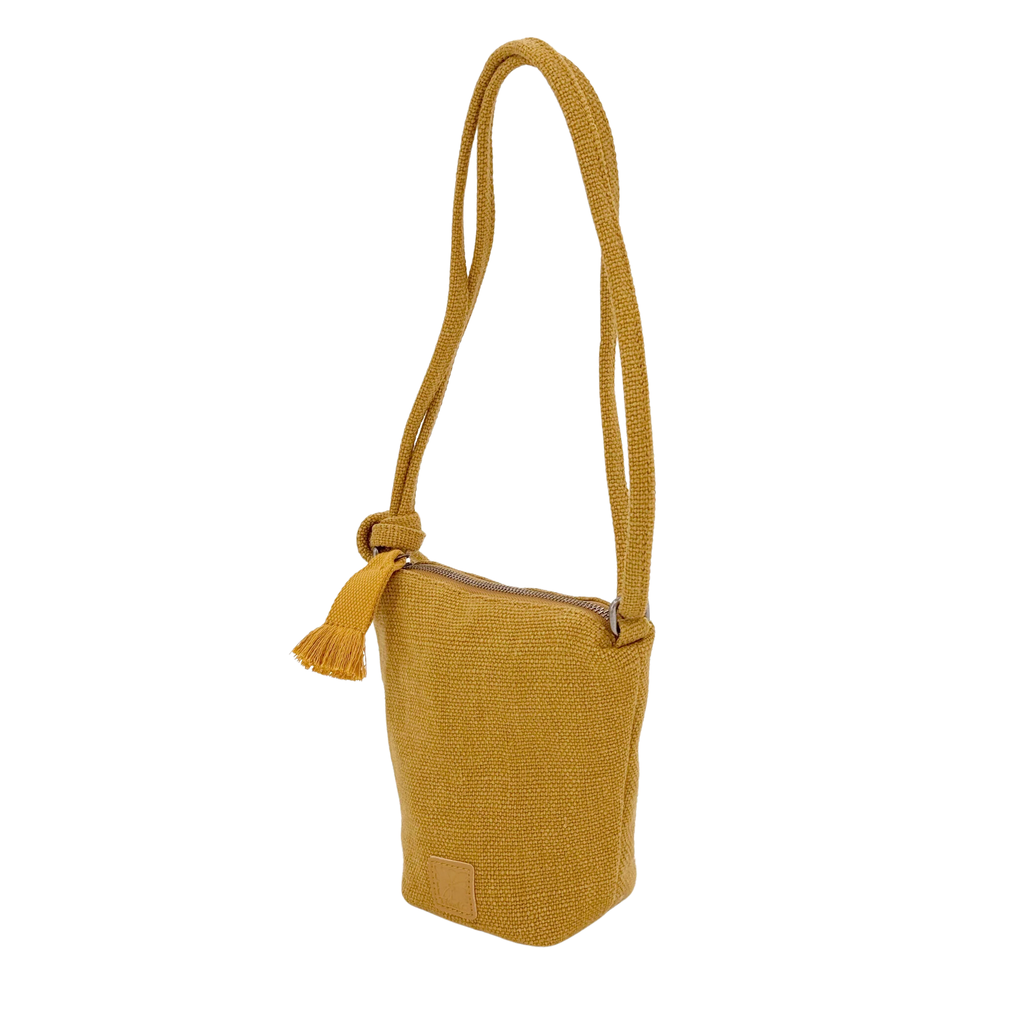 Small Crossbody Bucket Bag Mustard