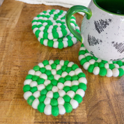 Set Of 4 Eco Coasters Peppermint