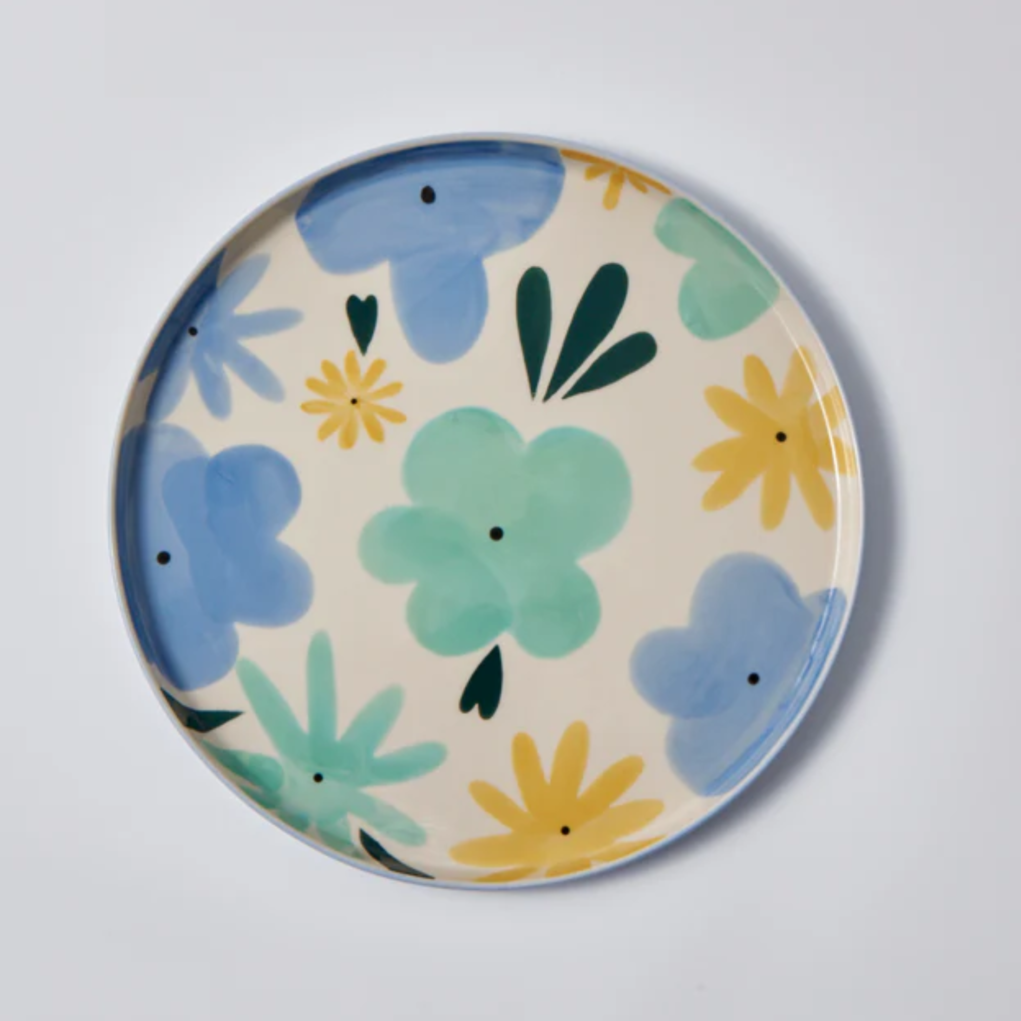 Ditsy Platter Blue