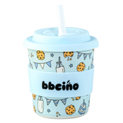Reusable BambinoCino Bamboo Cup Tough Cookie in Blue (240ml)