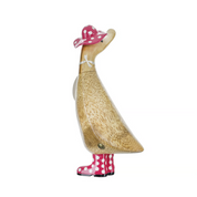 Spotty Hat & Boots Duckling Pink