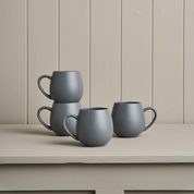 Hug Me Mugs Set Of 4 Matte Grey