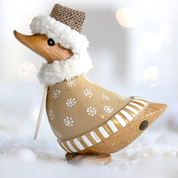 Christmas Gilded Caramel Ducky Snowflake