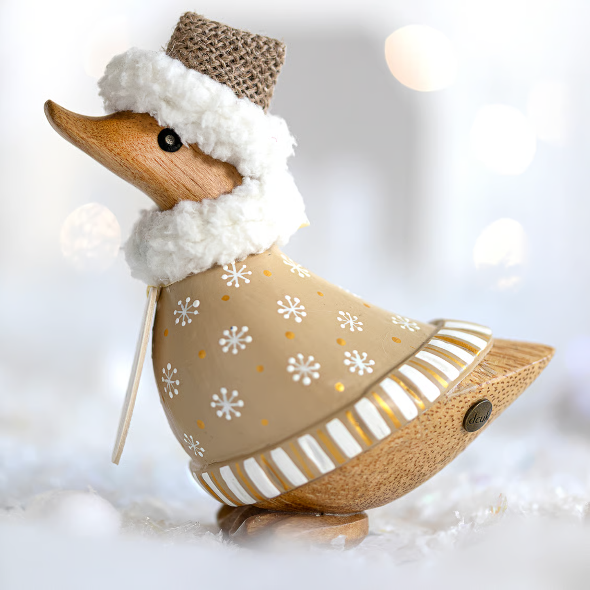 Christmas Gilded Caramel Ducky Snowflake