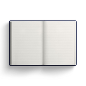 A5 Premium Hard Cover Notebook Blue Stripe Floral