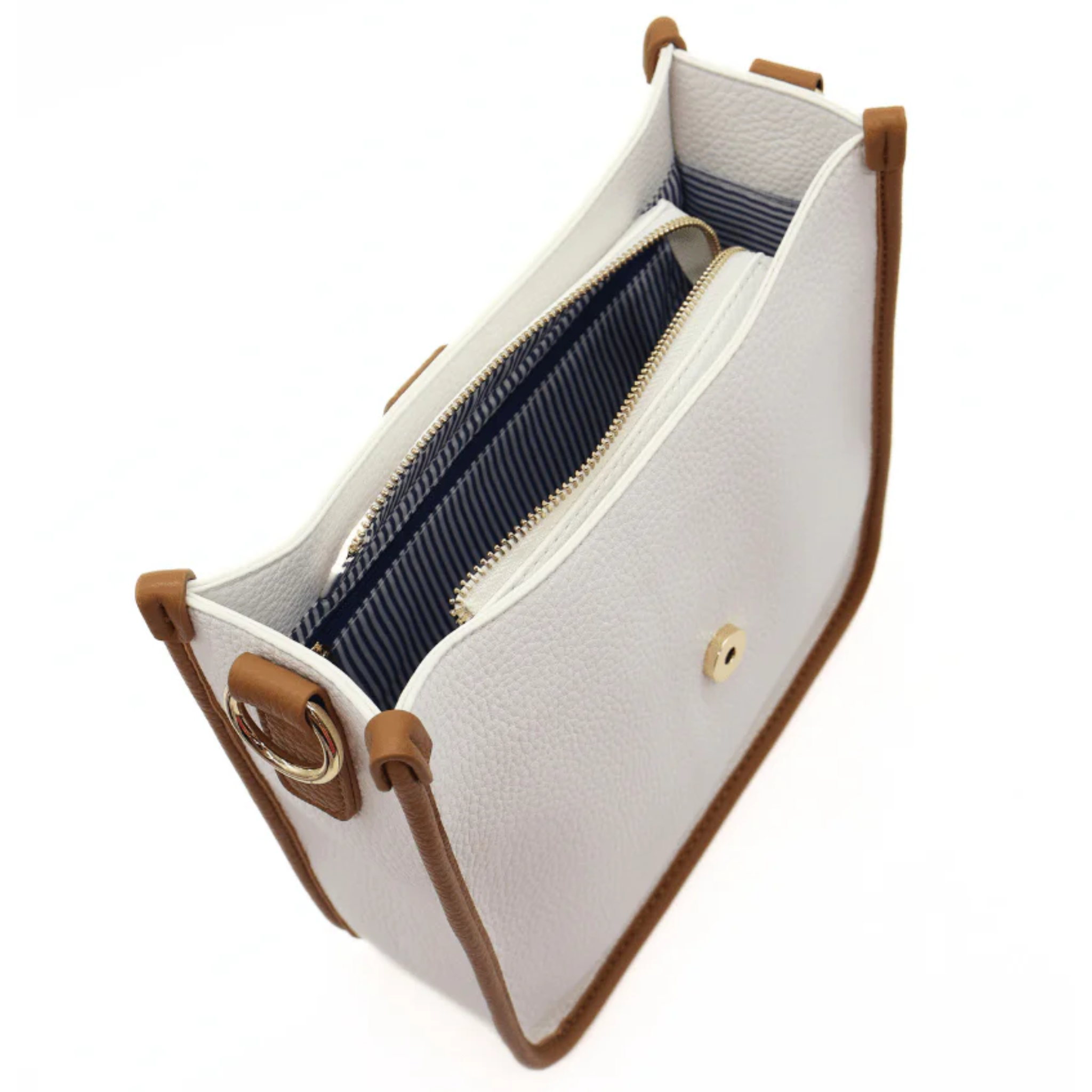 Dominic Max Bag Dual Tone White Tan 2.0