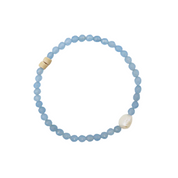 Stone and Pearl Bracelet Blue