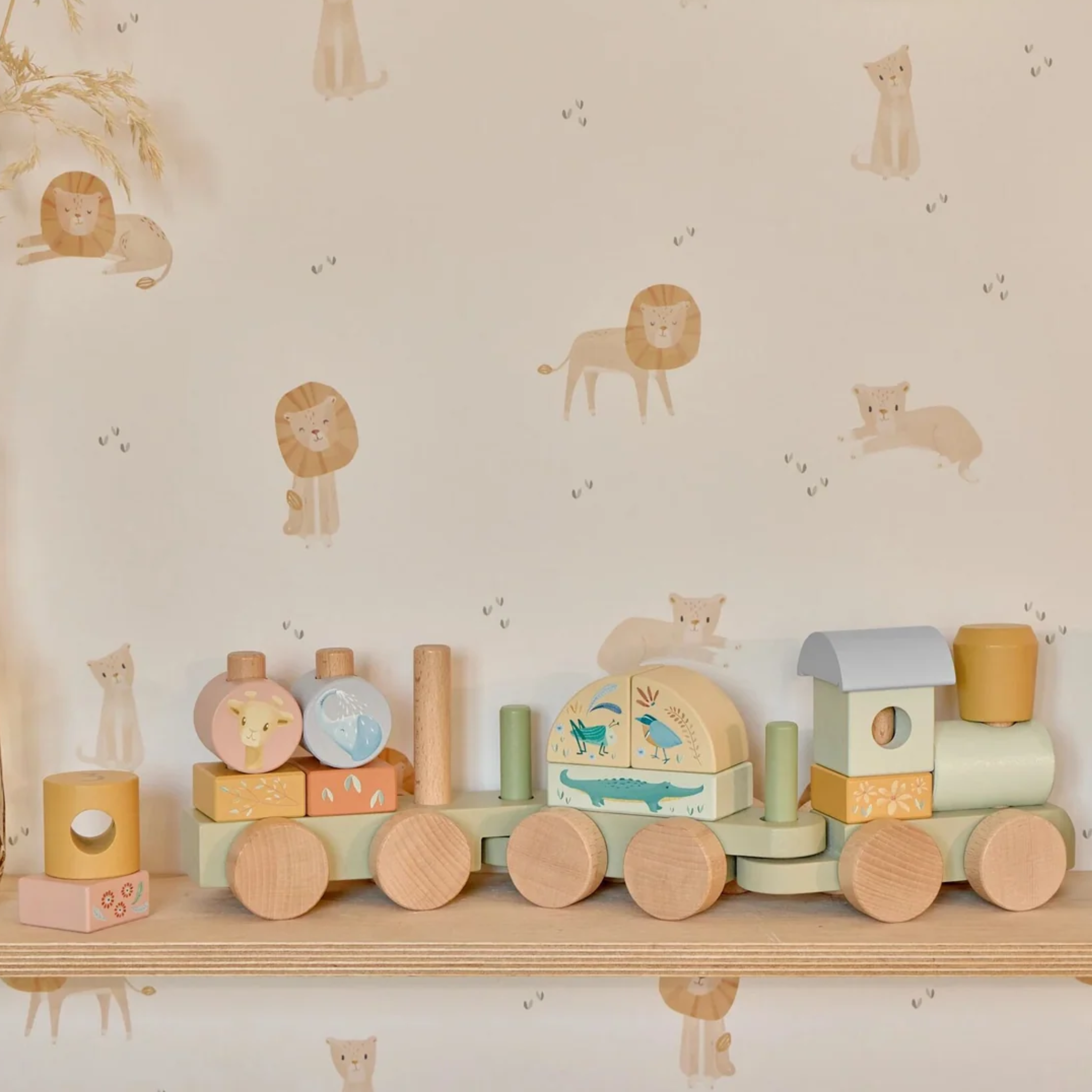 Safari Friends Wooden Block Train