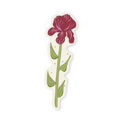 Leatherette Floral Bookmark Iris