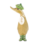 Tartan Hat & Boots Duckling Green